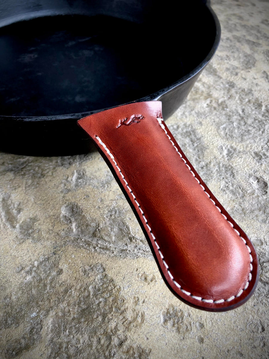Leather Cast Iron Handle Cover